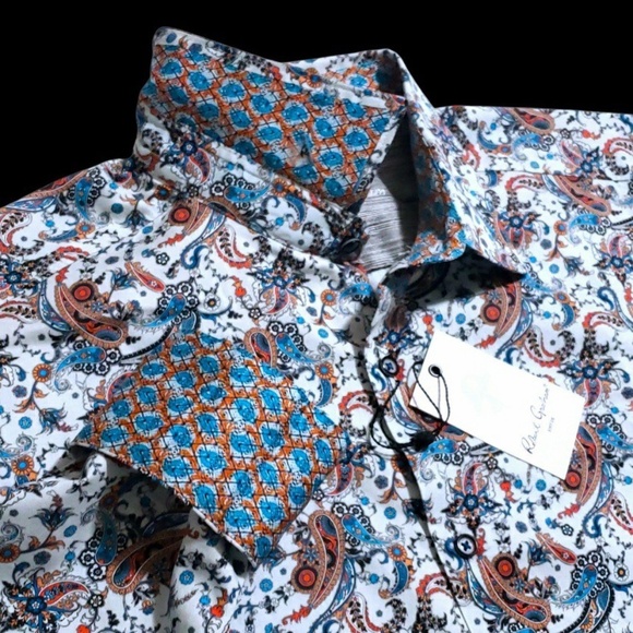 NEW Robert Graham Paisley Floral Colorful 3XL Multicolor Sport Shirt - Picture 2 of 12
